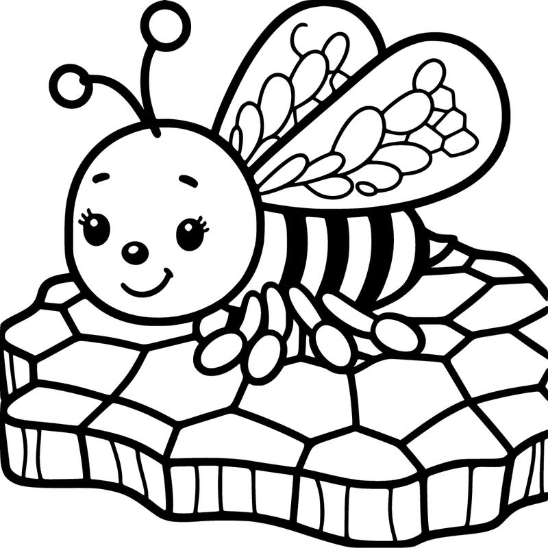 bee on a honeycomb