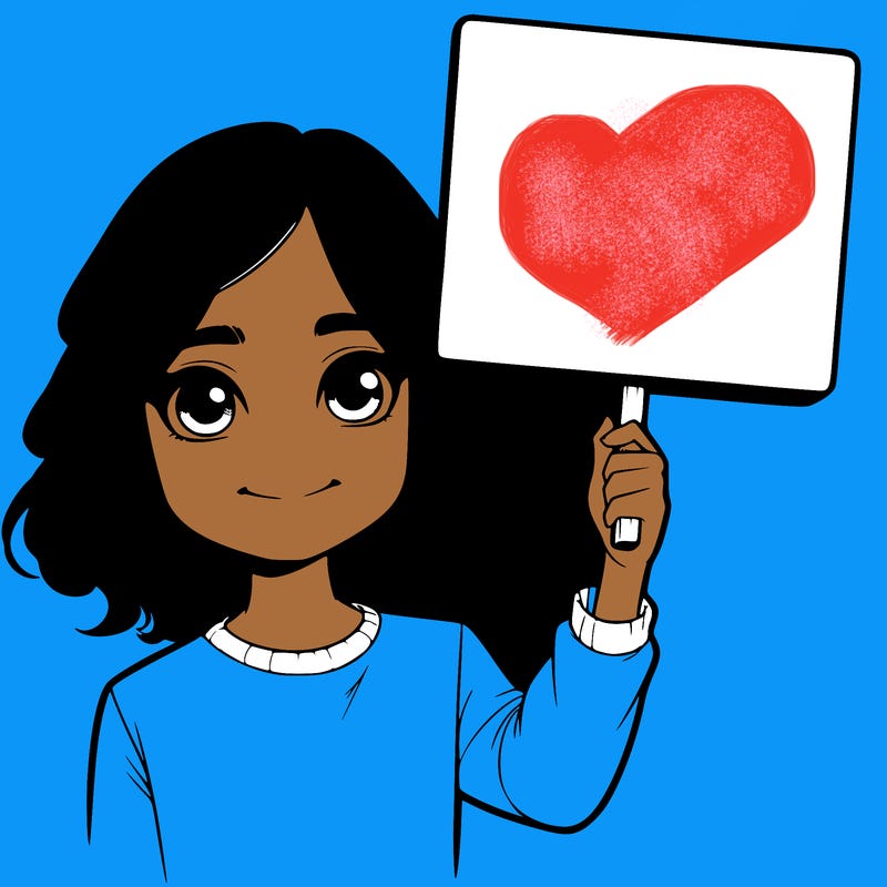 realistic girl holding up a sign