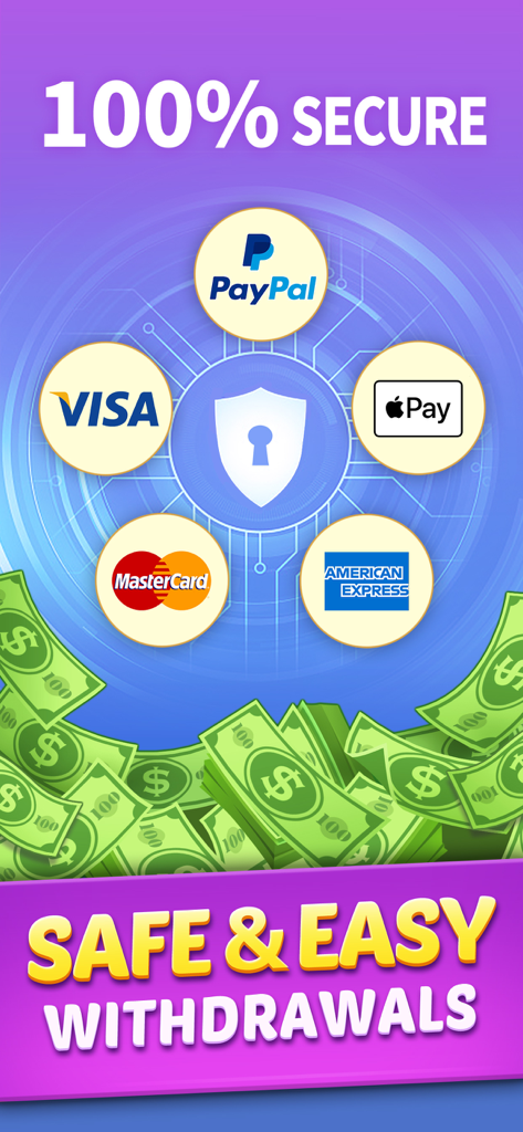 Secure and easy withdrawal options including PayPal Apple Pay and credit cards for Bingo of Cash
