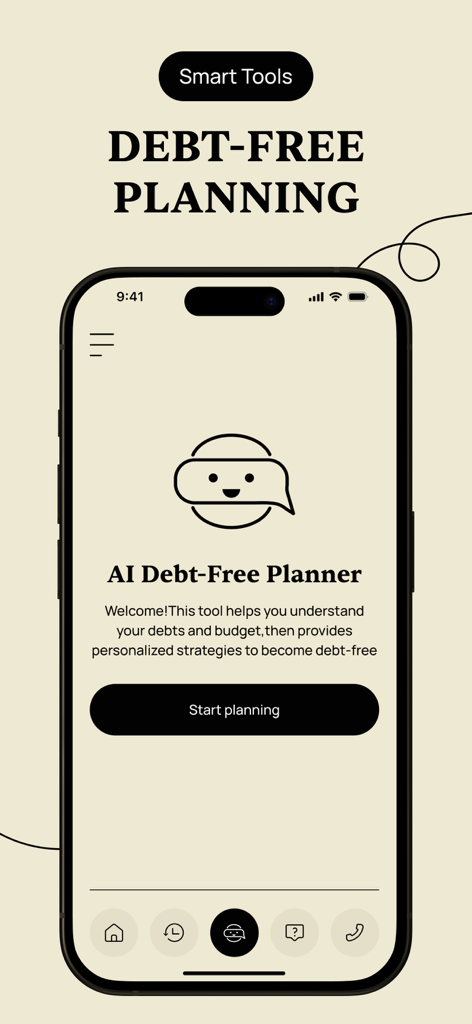 PayDay Cash Advance: CactiFin - AI Debt-Free Planner interface from the CactiFin app offering personalized debt strategies.