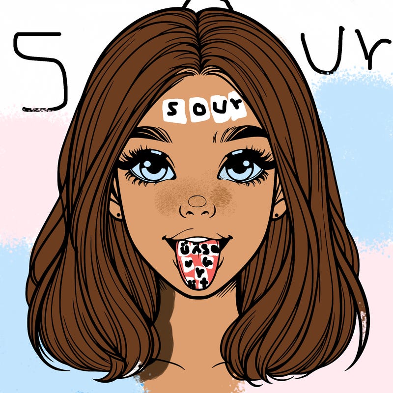 realistic girl with her tongue out