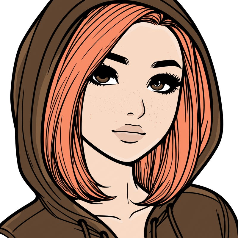 realistic adult girl with hoodie on