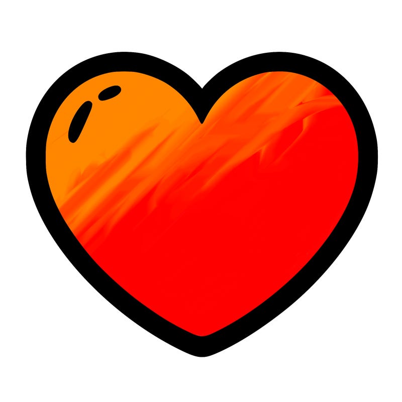 a blank heart
