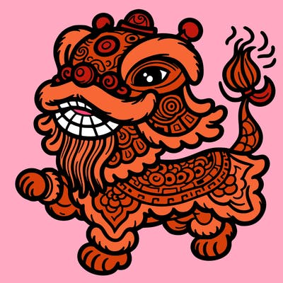chinese dancing lion