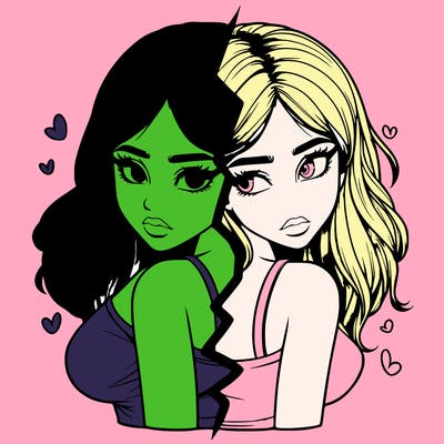 realistic girl split