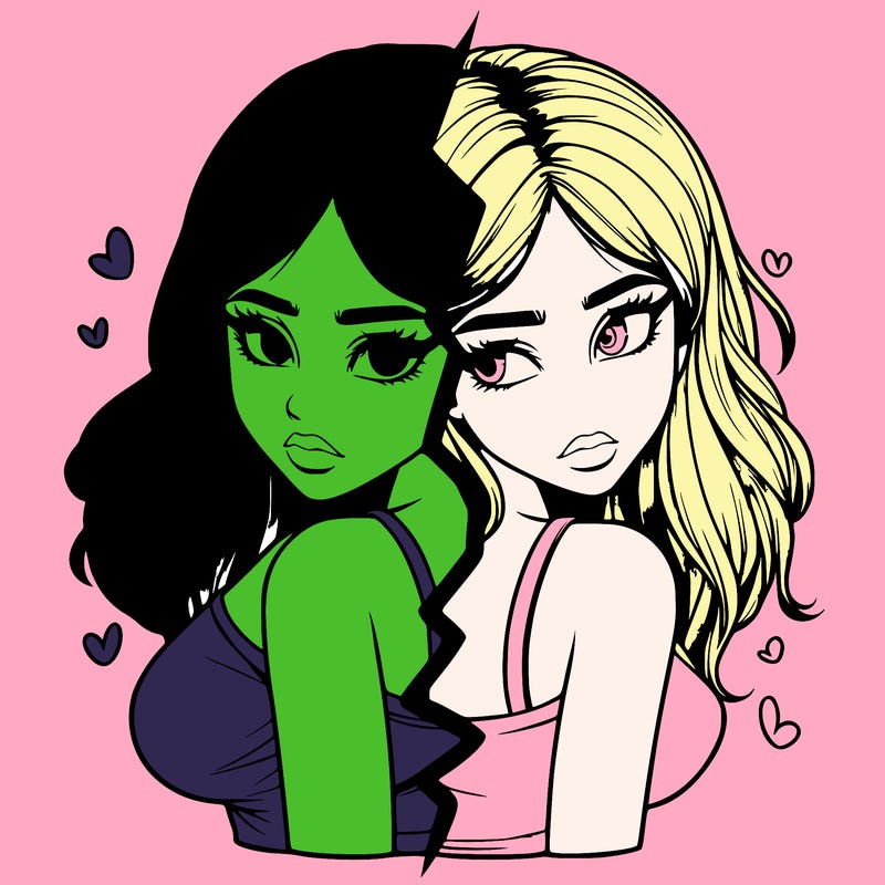 realistic girl split