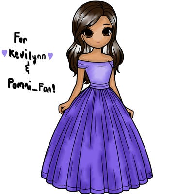 realistic girl in dress