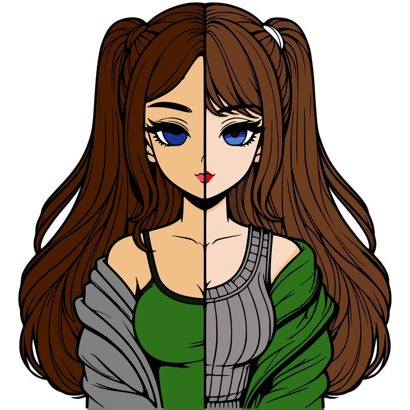 realistic girl split