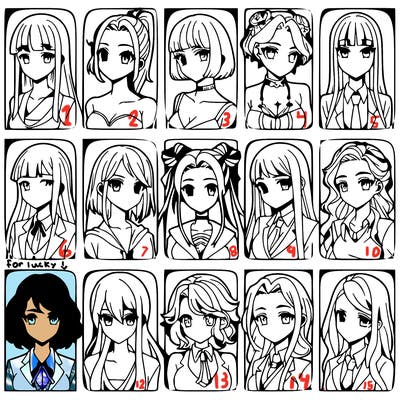 girls that look diffrent anime