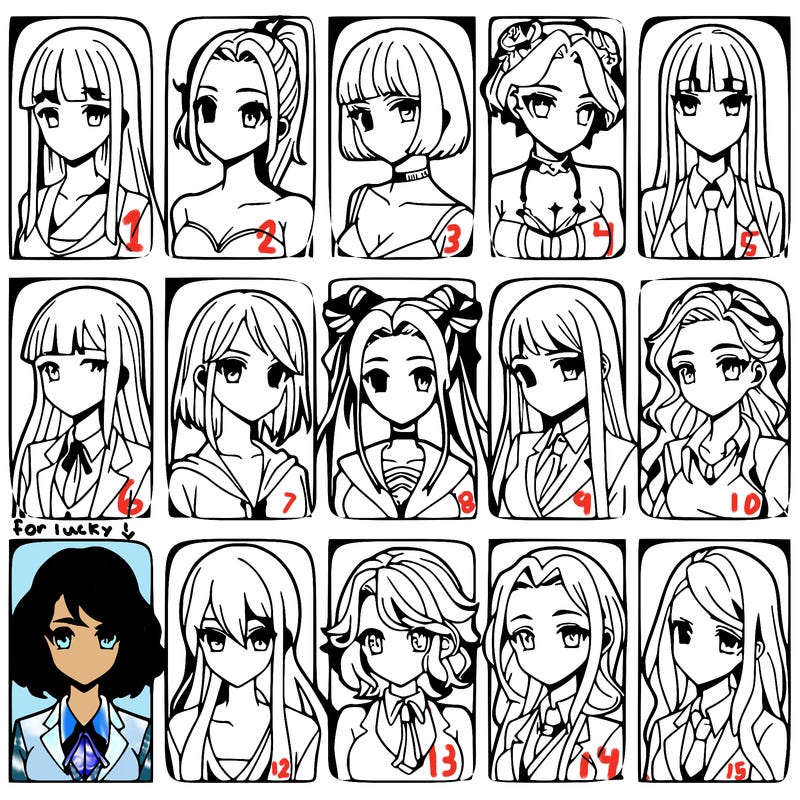 girls that look diffrent anime