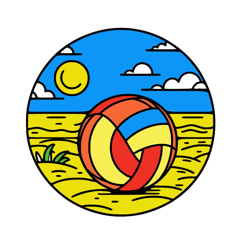 volleyball on a beach