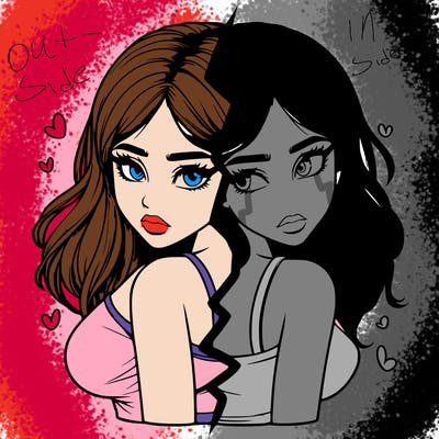 realistic girl split