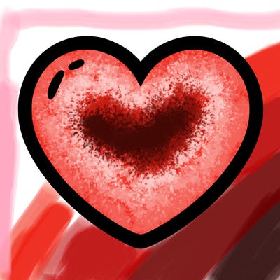 a blank heart