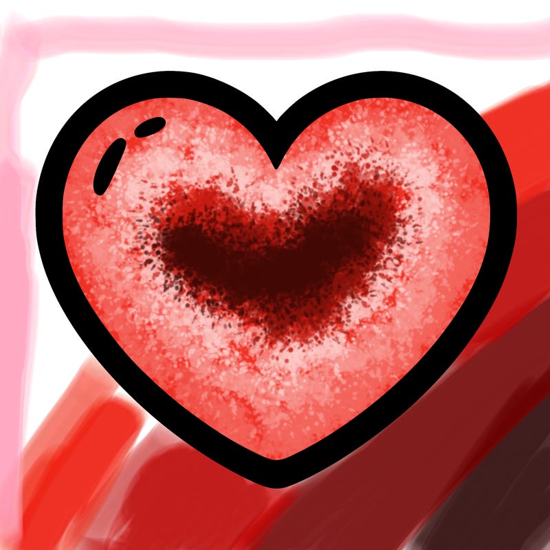 a blank heart