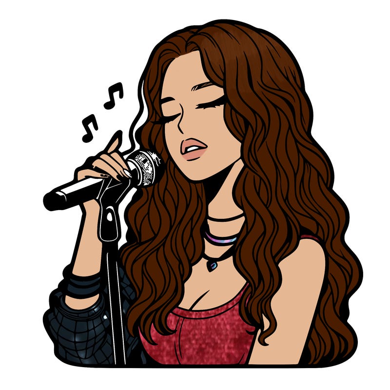 realistic female singer