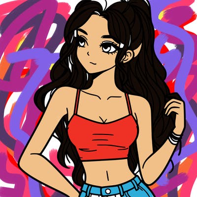 girl in crop top
