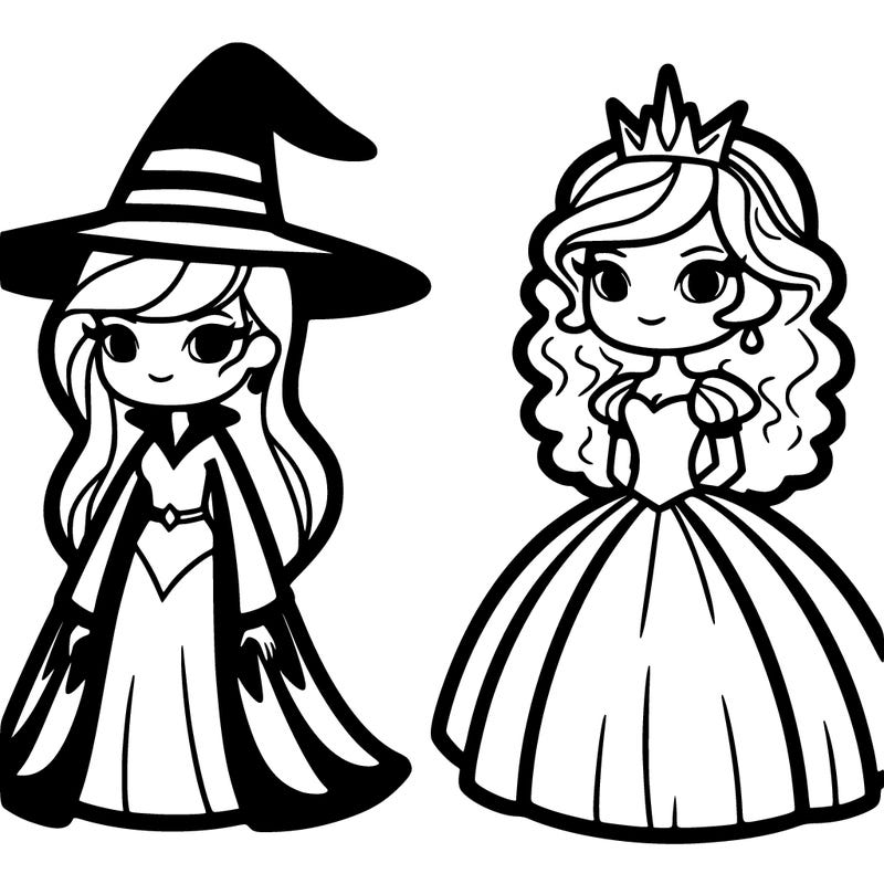 elphaba and glinda  from wicked