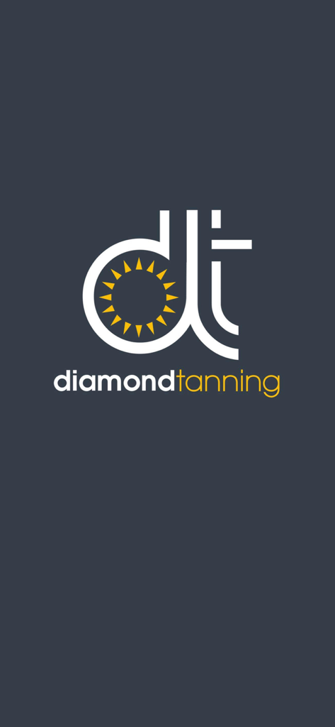 Diamond Tanning - Diamond Tanning logo with a stylized sun on a dark background
