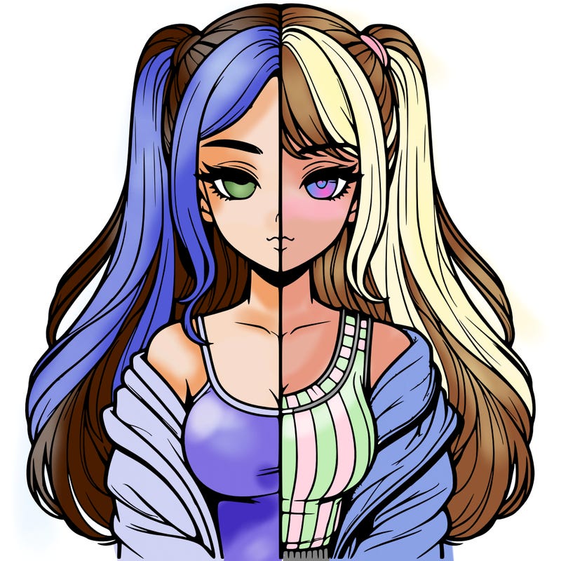 realistic girl split