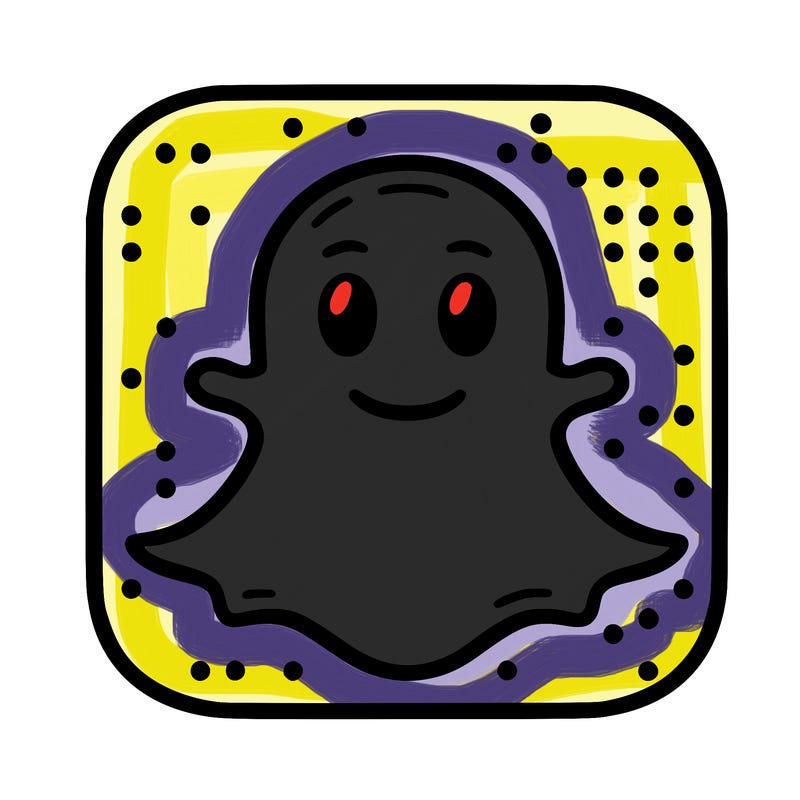 snapchat logo without a face