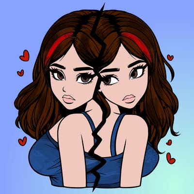 realistic girl split