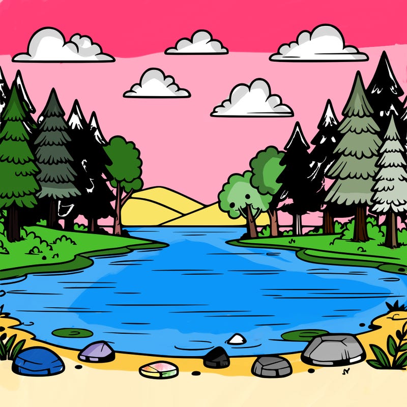 outdoor lake an forest