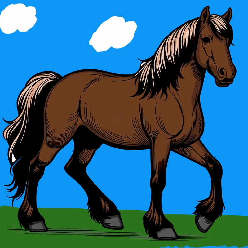 realistic horse