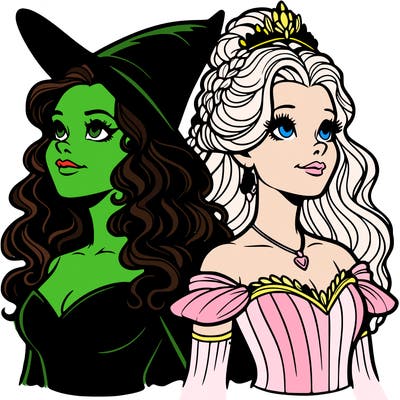 'elphaba and glinda (realistic)