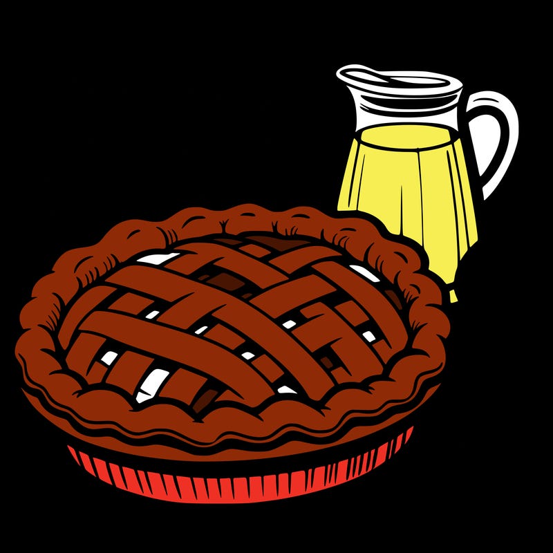 a pie of food