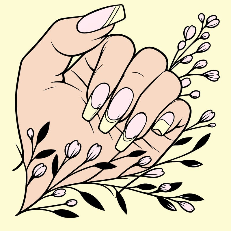 nails with french tip