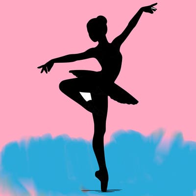 realistic person doing ballet
