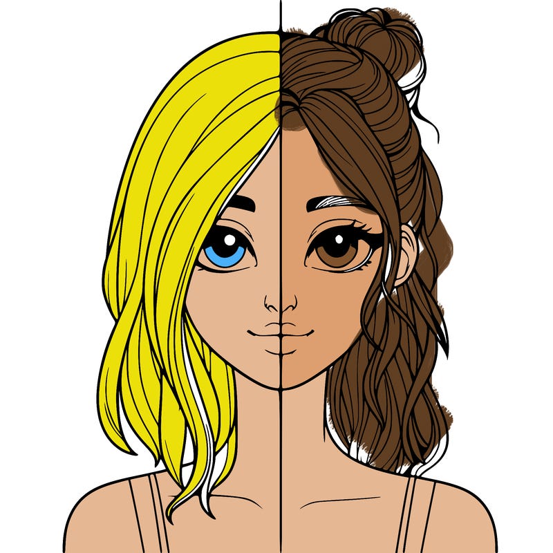 realistic girl split