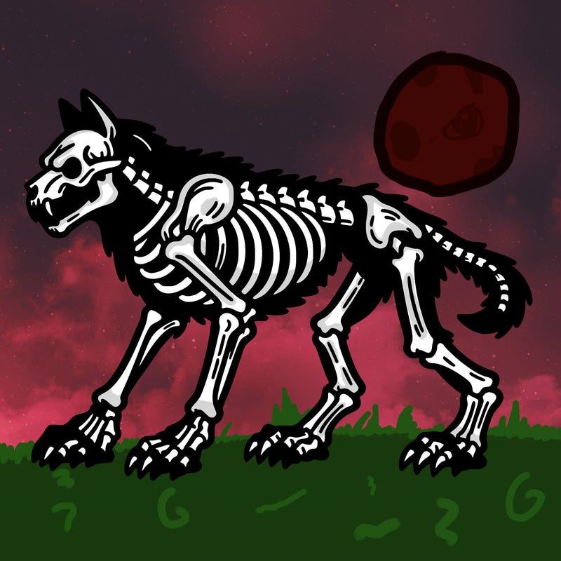 werewolf skeleton