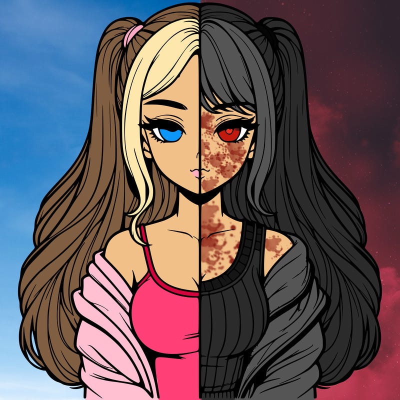 realistic girl split