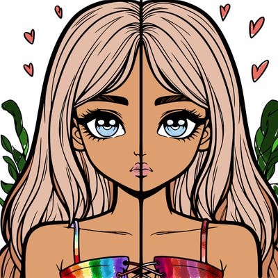 realistic girl split