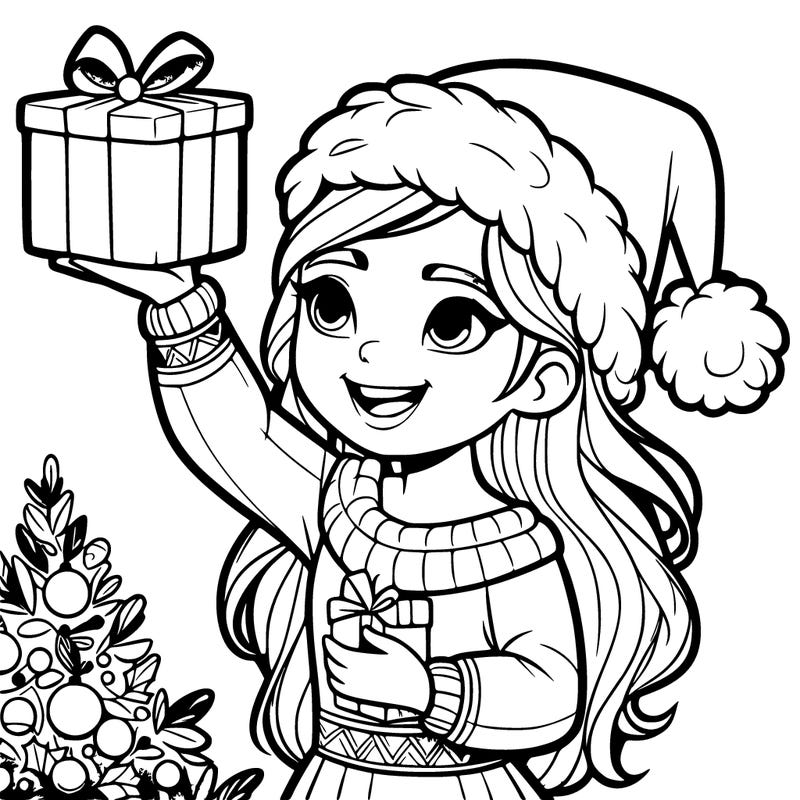 christmas girl realistic