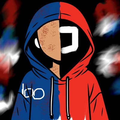 faceless girl in hoodie