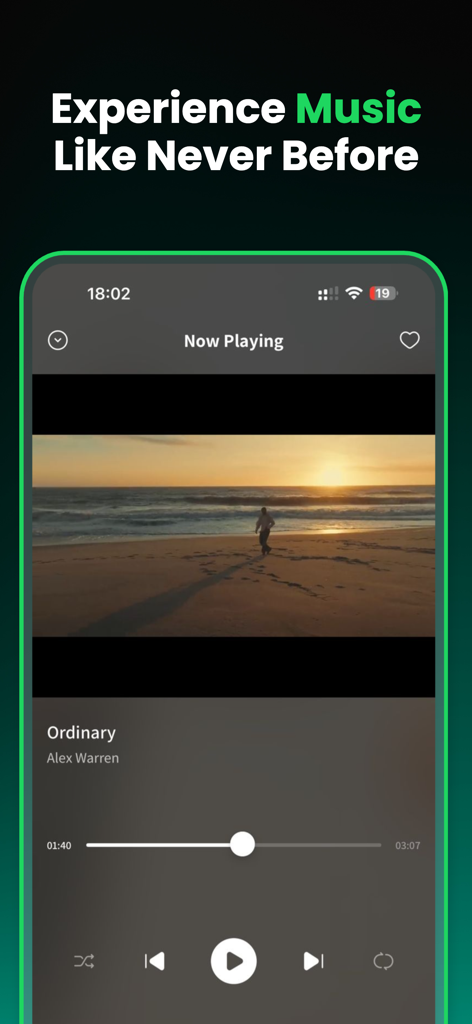 Spotube – Offline Music Player - Spotube app Now Playing screen displaying music controls and album artwork.