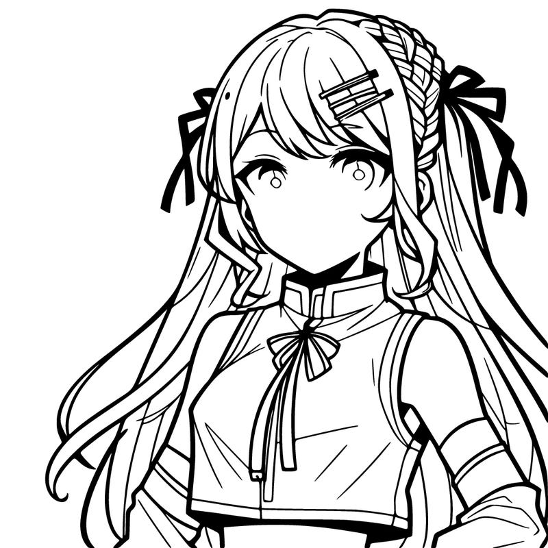 anime girl with crop top