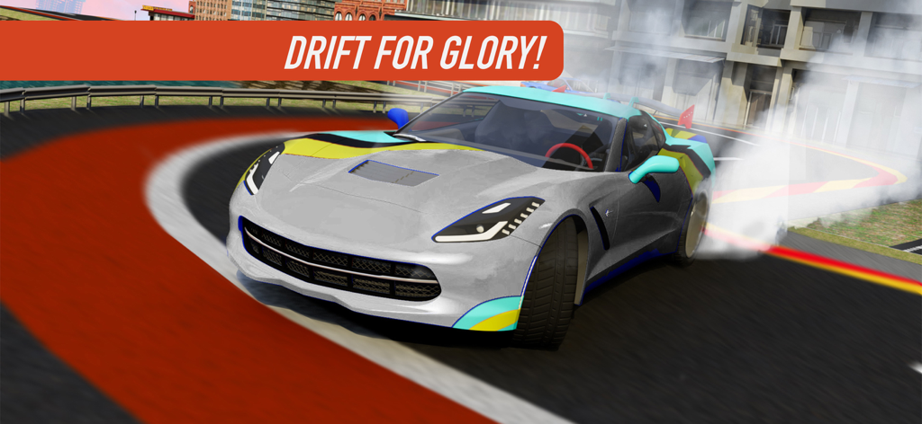 Car Double Drift: Beamng Drive - Un coche deportivo personalizado derrapando en un circuito con humo.