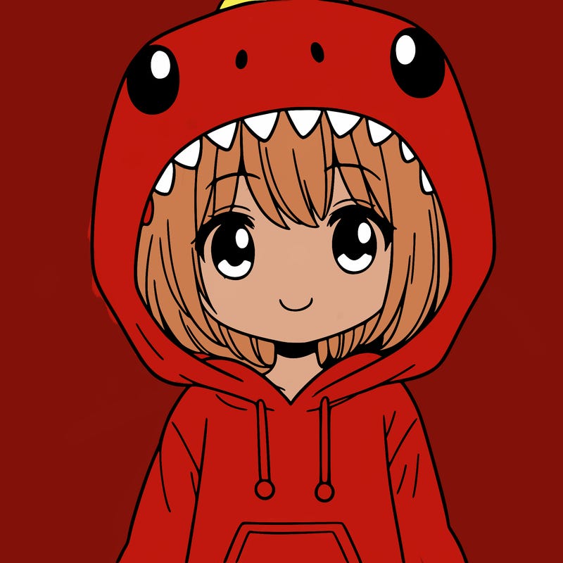 girl with dinosaur hoodie