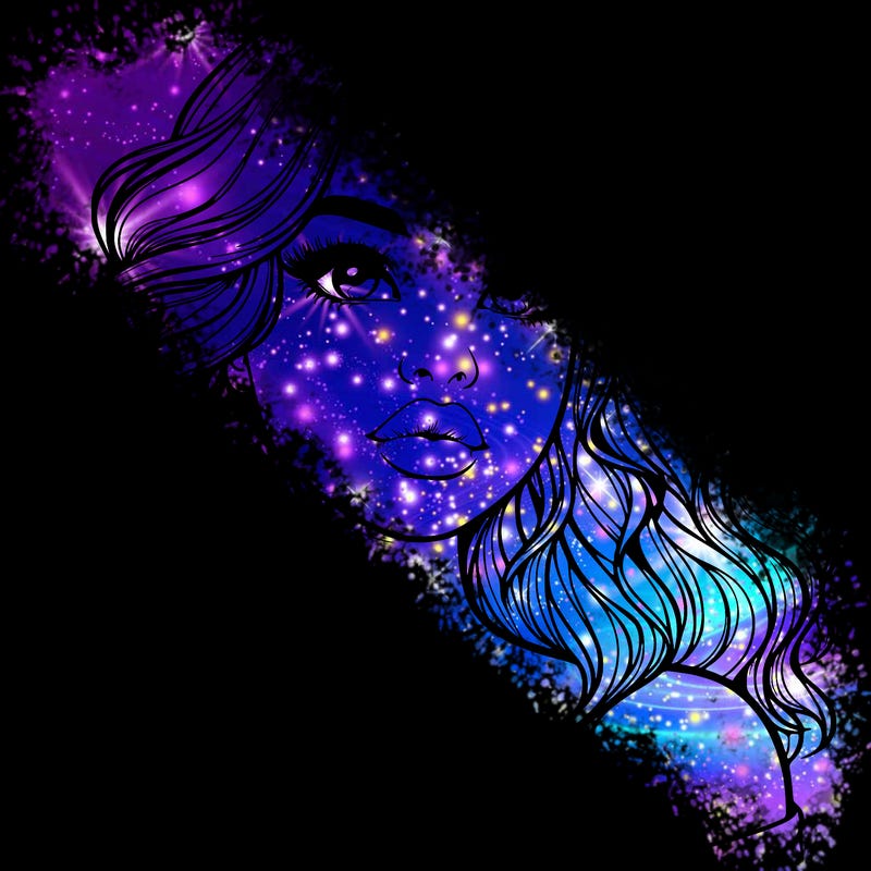 realistic girl with wavy hair and lips