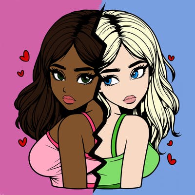 realistic girl split