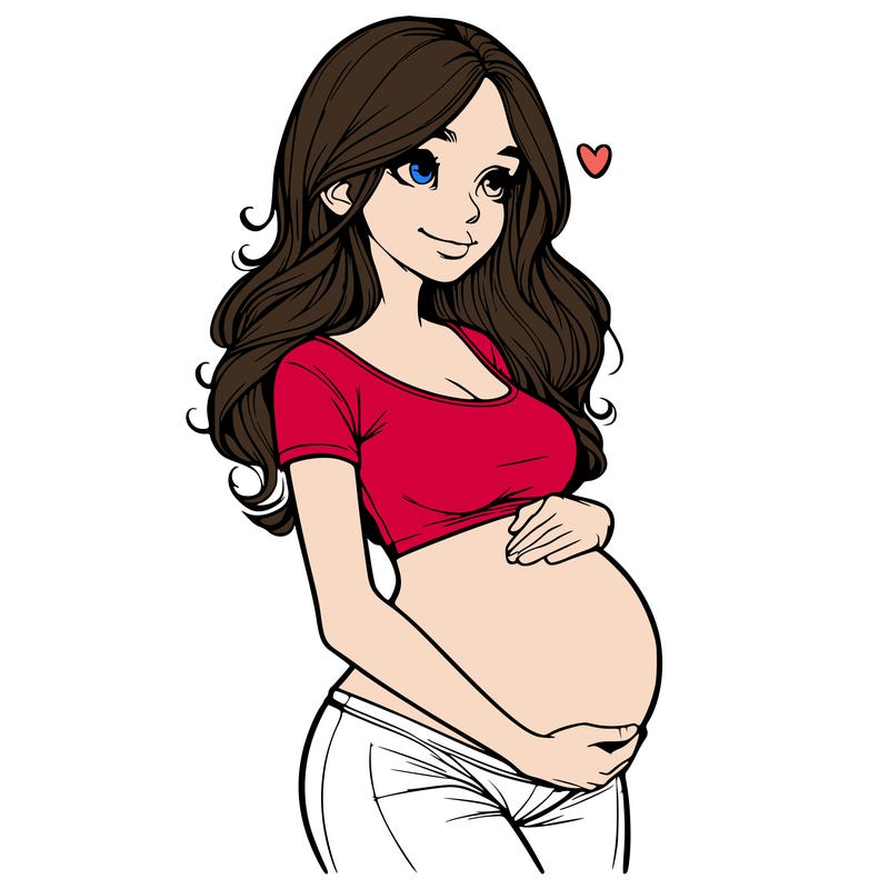 realistic pregnant girl
