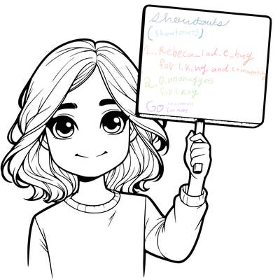 realistic girl holding up a sign