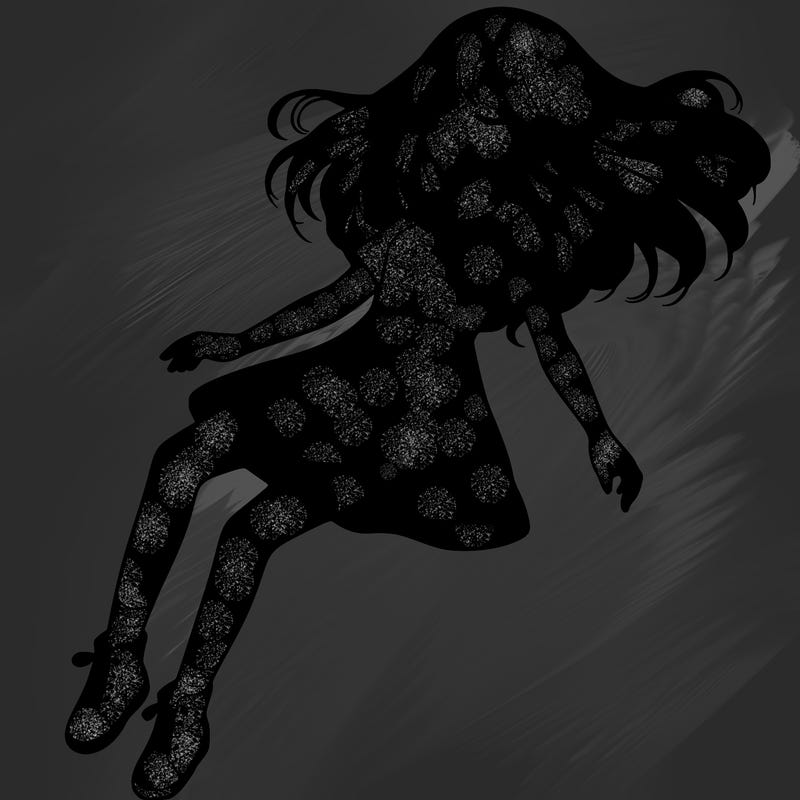 realistic girl floating