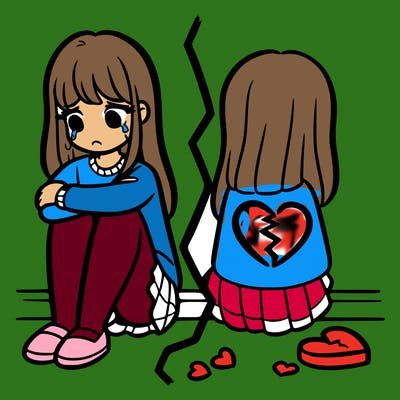 lonely broken hearted girl