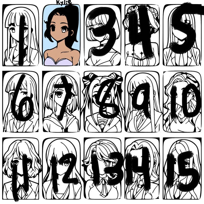 girls that look diffrent anime