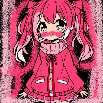 anime girl with cute clothes