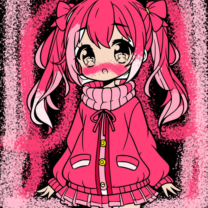 anime girl with cute clothes